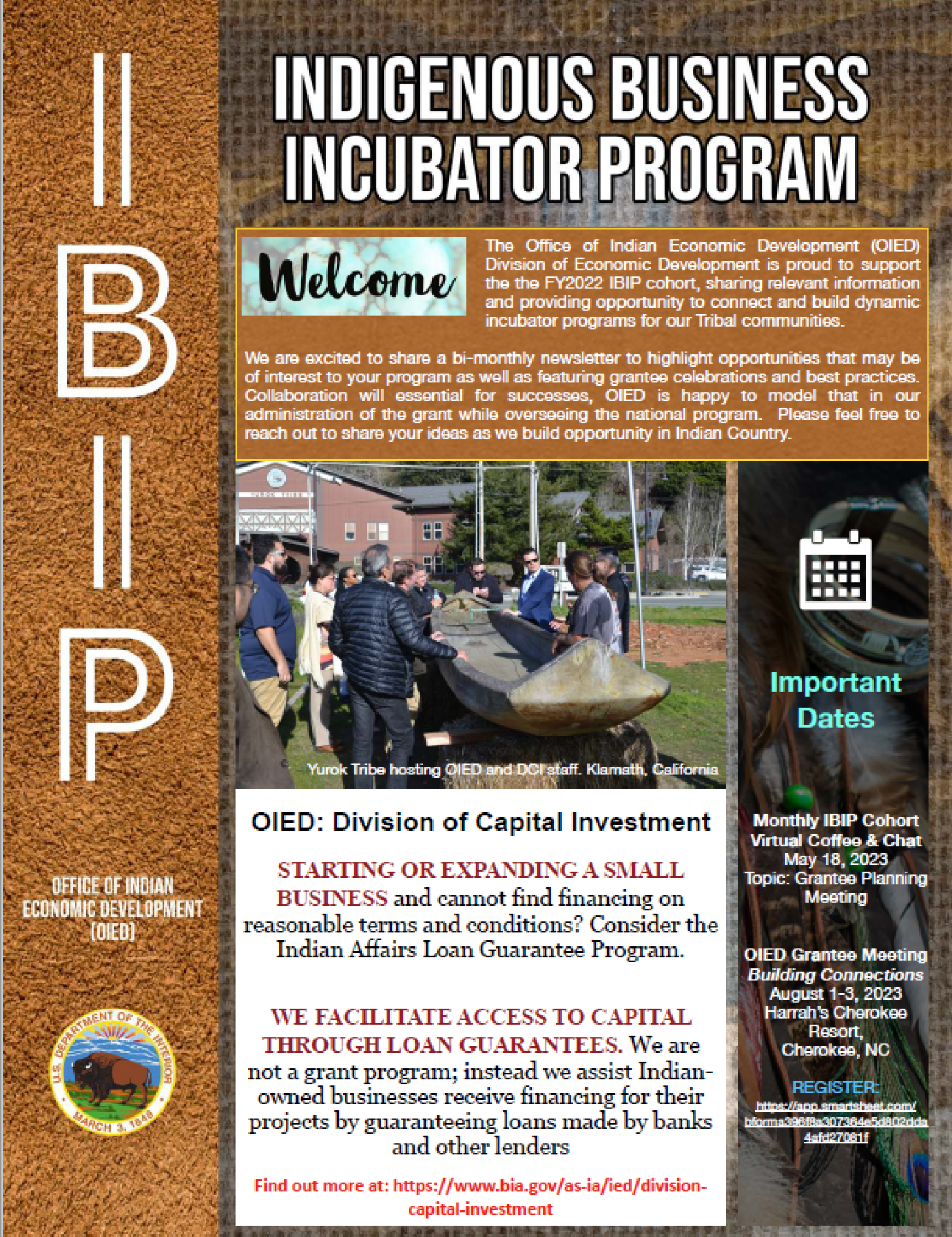 Picture of page 1 of the IBIP Newsletter from 5-23