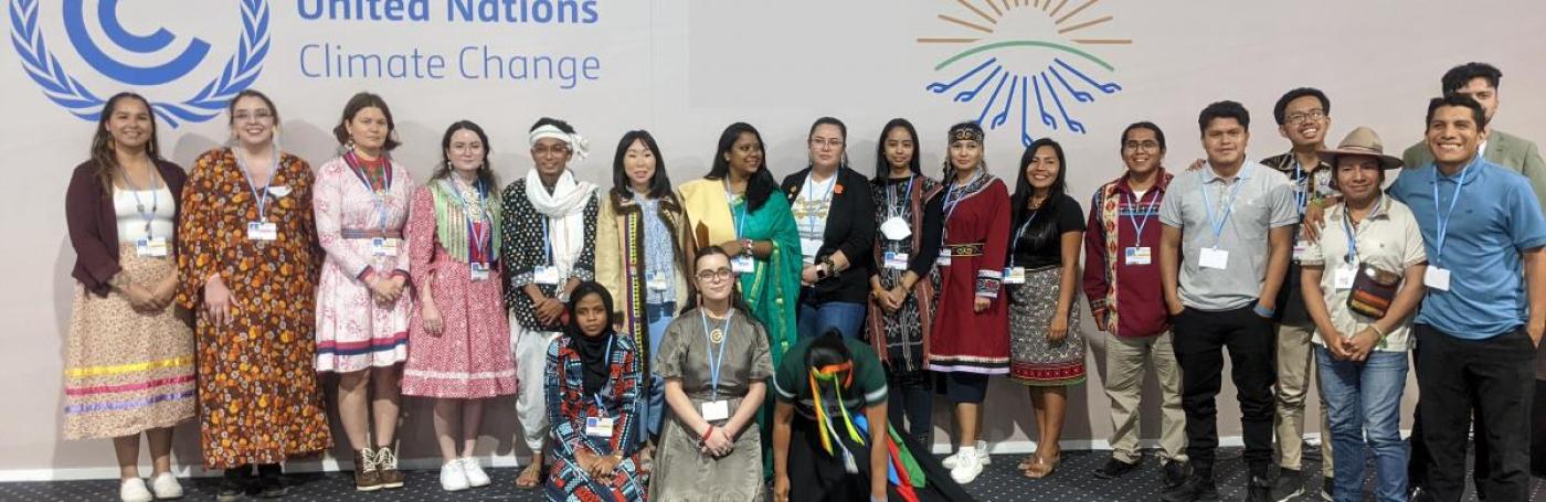 Indigenous youth at UN climate event